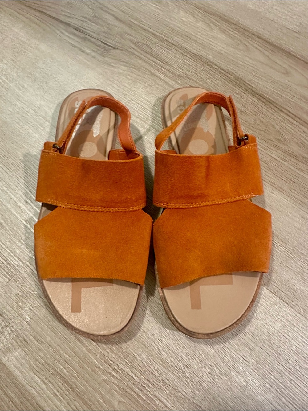 Sorel Orange Suede Slingback Sandals for Women